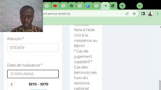 Demande de Passeport en ligne DEI Bénin [upl. by Wiburg]