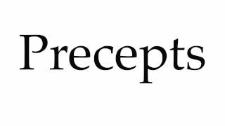 How to Pronounce Precepts [upl. by Haek]