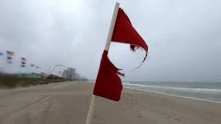 Double Red Flags Up Due to Weather Conditions [upl. by Llenart]