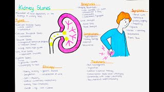 Kidney Stones Nephrolithiasis  Types Causes Diagnosis Symptoms Treatment Diagnosis [upl. by Aivatahs]