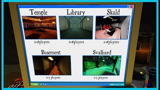 Roblox ESCAPE ROOM Multiplayer ALL MAPS Tutorials Basement Svalbard Temple Library Skald [upl. by Maurey]