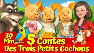 🔴 Les Trois Petits Cochons Et Le Grand Méchant Loup 🐷🐺🔴 I Cinq Contes I Contes de fées français [upl. by Mckeon685]