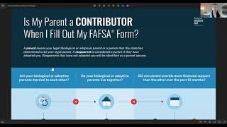 New FAFSA Explained Series Is my Parent a Contributor on My FAFSA [upl. by Burlie]