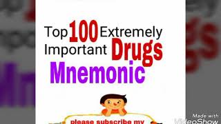 Top 100 extremely important drugs mnemonic  Most amazing remembering tips  part1 [upl. by Birdt]