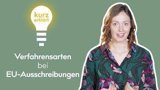 EU Verfahrensarten  Kurz erklärt 7  BI MEDIEN [upl. by Annayrb]