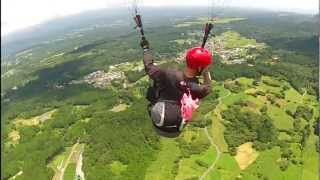 Paraglider with quotchase camquot パラグライダーフライト動画 [upl. by Eelyam]