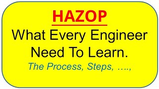 HAZOP Hazard amp Operability Study for overview and introduction Must know shill [upl. by Alol]