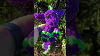 This dragon cuddler has Halloween vibes crochet plushies spookyseason amigurumi cuddlers [upl. by Neelasor402]