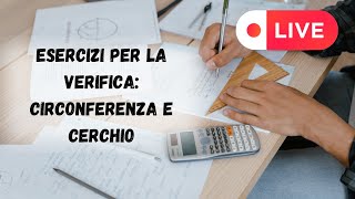 Un ora di esercizi insieme circonferenza e cerchio 🔴 terza media [upl. by Leoine847]