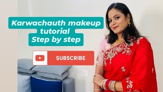 Easy Karwachauth makeup tutorial step by stepmakeuptutorial selfmakeupmakeupforbeginners [upl. by Nelyahs655]