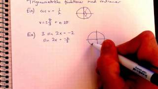 Trigonometriska ekvationer med radianer [upl. by Rolyt]