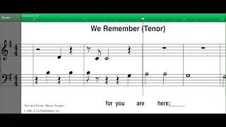 We Remember Marty Haugen Tenor [upl. by Frieda]