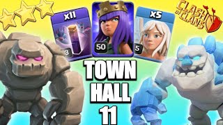 Town Hall 11 Golem Bowler Attack Th11 Queen Charge Bat AttackClash Of Clans Rdvlogs007 [upl. by Evelina]