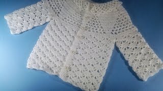 Jersey chambrita o saco de bebe a crochet 2ª parte [upl. by Ecnerol]