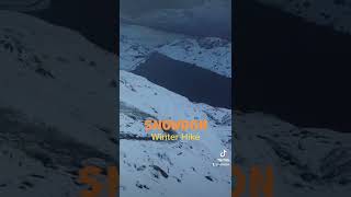 Climbing Mount Snowdon Snowdonia Wales  Winter Hike [upl. by Maleeny681]