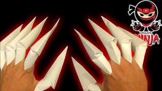 How to make Paper Claws EASY Origami hobby [upl. by Alisan]