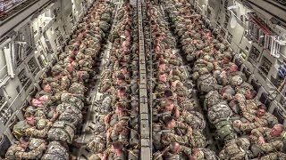 Paratroopers Static Line Jump From C17 [upl. by Scales]