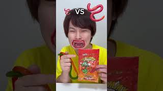 Big Worm Vs Small Worm Challenge help facts kindness shortvideos food [upl. by Nomzed]