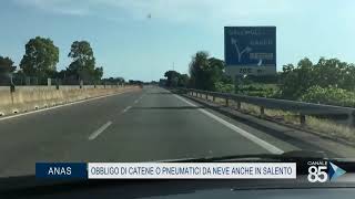 12 Novembre 2020 Anas Obbligo di catene o pneumatici da neve anche in Salento [upl. by Manas]