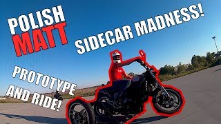 Polish Matt  Home made mini leaner sidecar project for Honda VF 700S Sabre  Prototype and ride [upl. by Taveda813]