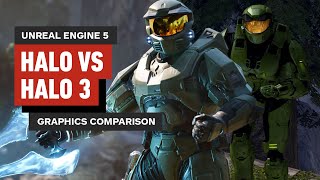 Halo Unreal Engine 5 vs Halo 3 2007 Graphics Comparison [upl. by Derzon]