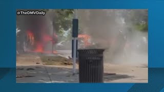 Maryland police chase that ended in a fiery crash in DC killed 17yearold one other [upl. by Aggappora]