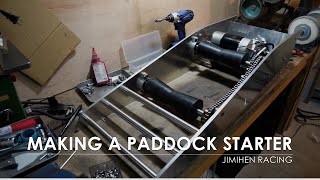 Making a paddock starter roller starter レースバイク用エンジンスターターの制作 [upl. by Akinehc]