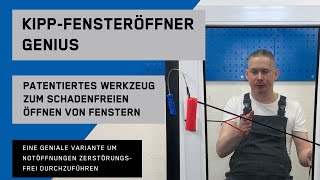 Ausgesperrt Gekipptes FensterBalkonGlastür in Sekunden öffnen  Werkzeug  Anleitung  Notöffnung [upl. by Akenaj]