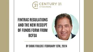 FINTRAC and Receipt of Funds Form  February 13th 2024 [upl. by Siegler]