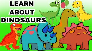 Learn Dinosaur names kids learning videoTyrannosaurus Rex Triceratops Iguanodon dinosaur train [upl. by Lucinda]