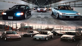 JAPAN quotCIVICquot Street Cruising  TOYBOX  VTEC  stance  4K  LIBERAL VIEW [upl. by Ahtennek182]