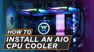 How to INSTALL a CPU AIO Water Cooler  Thermaltake Water 30 ARGB CPU Cooler [upl. by Adnylam]