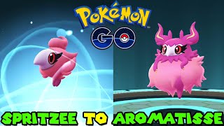 Evolving SPRITZEE to AROMATISSE in Pokemon Go [upl. by Suilienroc]