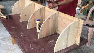 Great Woodworking Ideas From Pallets  How To Make Extremely Simple Decorative Corner Shelves  DIY [upl. by Jarlen]