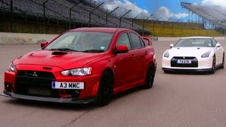 Nissan GTR vs Mitsubishi EVO FQ 400  Fifth Gear [upl. by Culbertson719]