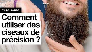 TUTORIEL BARBE  Comment utiliser des ciseaux pour barbe et moustache   Sapiens [upl. by Eiliab84]