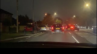 Nighttime drive to girlington Bradford  bfd Bradford camera crew 4K dash camera footage [upl. by Muhan544]