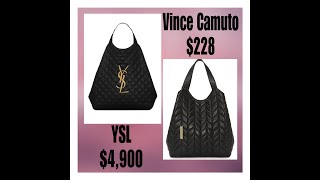 Unboxing The Vince Camuto Kisho Tote Bag YSL ICARE Maxi Alternative [upl. by Nnylatsyrc]