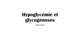 Hypoglycémie et glycogénoses ❤️ [upl. by Rennane411]