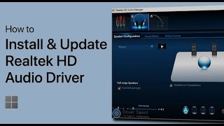 How to install realtek audio driver windows 1011 [upl. by Cini343]