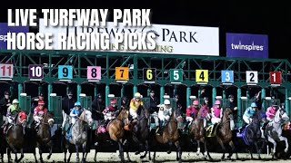 Live Turfway Park Horse Racing Picks [upl. by Meehaf262]