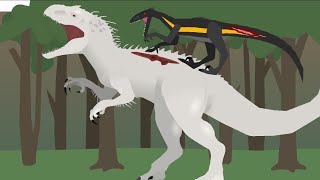 indominus rex vs indoraptor stick nodes animation [upl. by Esinyt541]