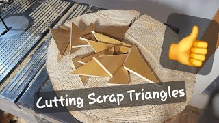 Band Saw Cutting Scrap Triangles woodworking cutting asmr [upl. by Ahsieyt]