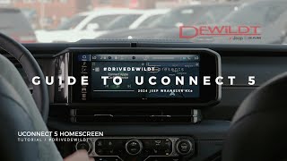 BEST UCONNECT 5 TUTORIAL PT 1  Jeep Wrangler Homescreen [upl. by Olive]