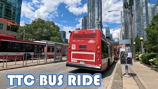 TTC 510 Spadina Bus Ride from College St to Queens Quay uncut [upl. by Selway]