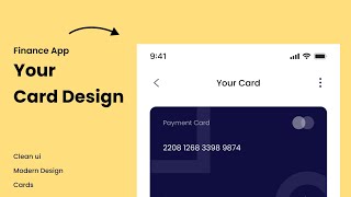 Figma Finance App Your card design Tutorial  Finance App [upl. by Pontus]