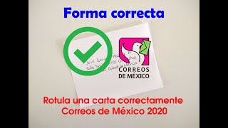 ¿Cómo escribir una carta correctamente Tip enviar por Correos de México Vigente en 2022 [upl. by Letsyrk797]