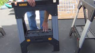 Dewalt DWST11031 Adjustable Metal Legs Sawhorse Review [upl. by Kevon]