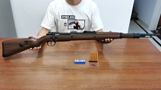 Kar98k Shell Ejection Soft Bullet Toy Gun Unboxing 2022  Realistic Sniper Rifle Gun [upl. by Cornela]