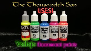 Warhammer painting tutorial  Vallejo Fluorescent Paints [upl. by Annairdna254]